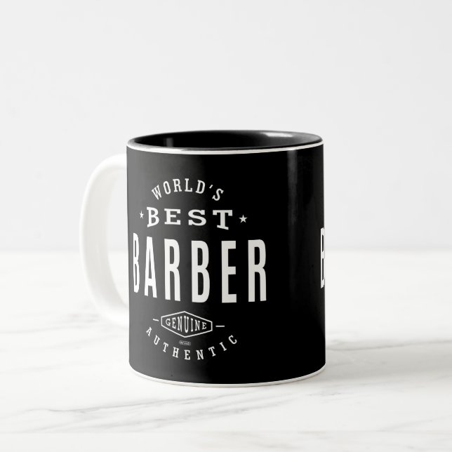 World's Best Barber Two-Tone Coffee Mug (Front Left)