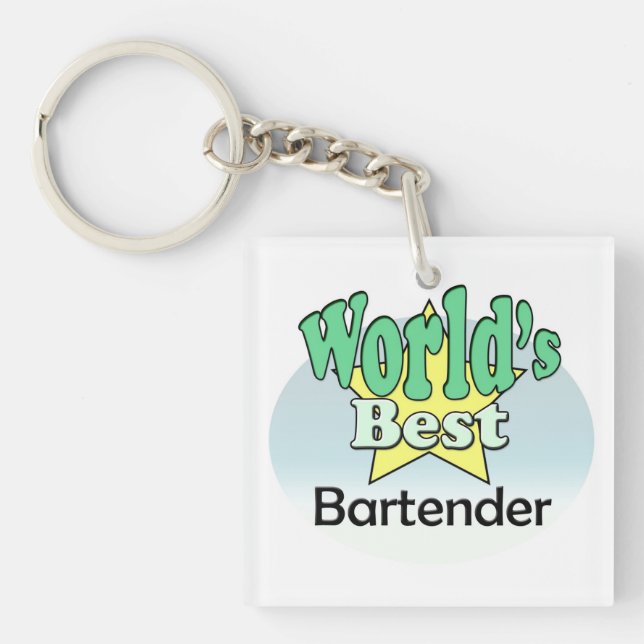 World's best Bartender Key Ring (Front)