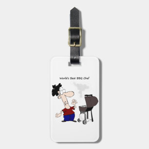 World's Best BBQ Chef Fun Quote for him Luggage Tag
