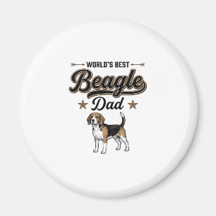 Worlds Best Beagle Dad Vintage Dog Magnet