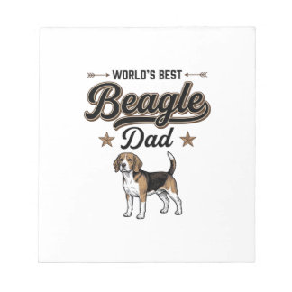 Worlds Best Beagle Dad Vintage Dog Notepad