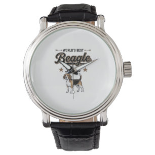 Worlds Best Beagle Dad Vintage Dog Watch