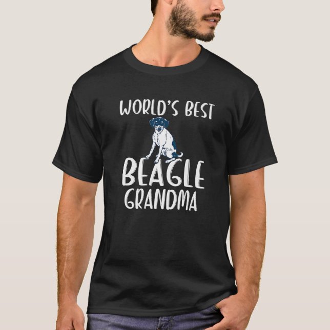 Worlds Best Beagle Grandma Beagle Grandmother T-Shirt (Front)