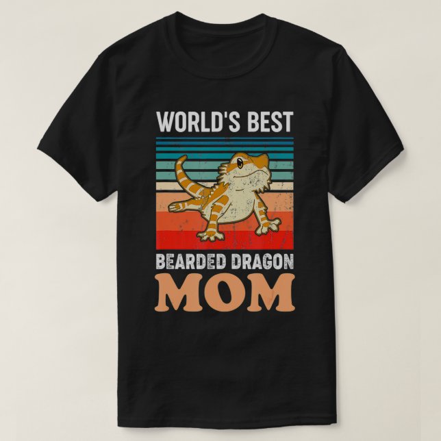 World's Best Bearded Dragon Mum Funny Bearded Drag T-Shirt (Design Front)