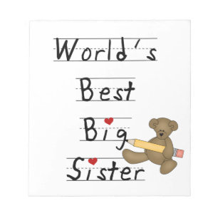 World's Best Big Sister Gifts Notepad