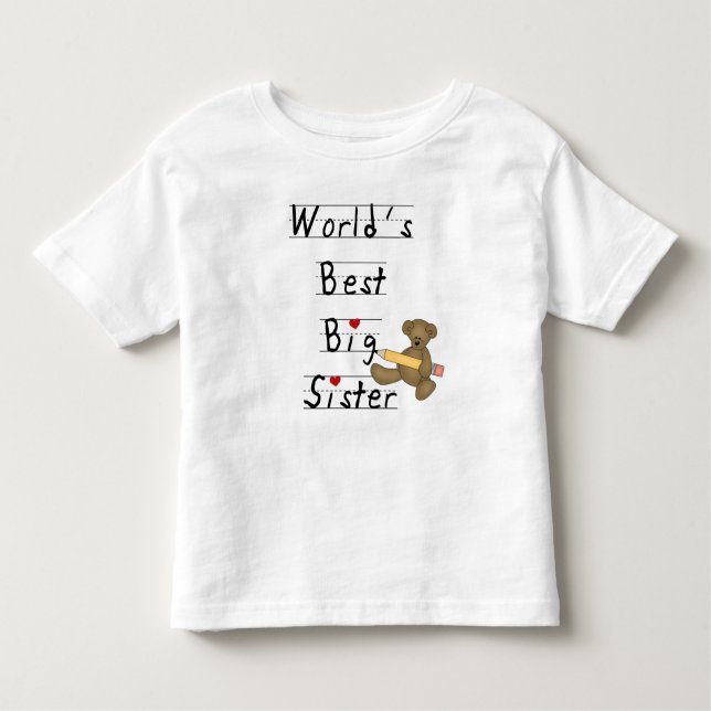World's Best Big Sister Toddler T-Shirt (Front)