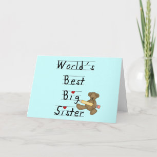 World's Best Big Sister Tshirts and Gifts Card
