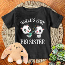 World's Best Big Sister | White Text 🐼Pandas