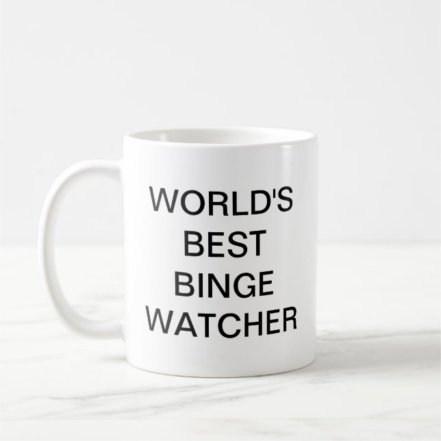 World's best binge watcher coffee mug (Left)