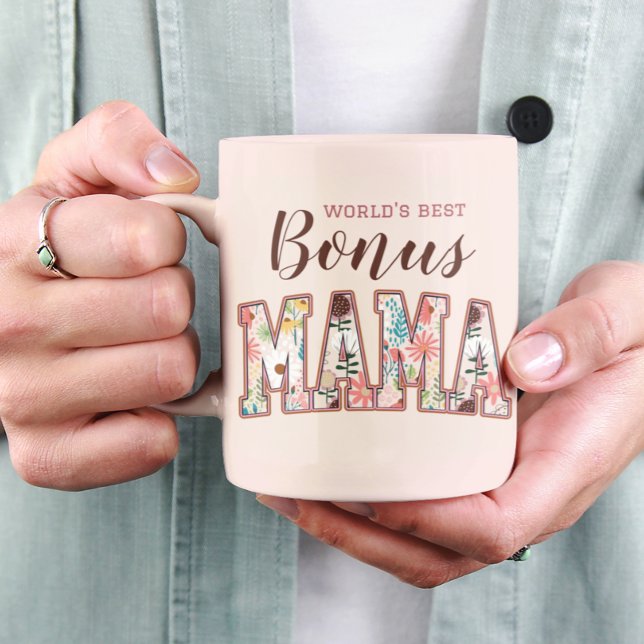 World's Best Bonus Mama Photo Stepmom Mother's Day Mug (Creator Uploaded)