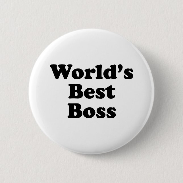 World's Best Boss 6 Cm Round Badge (Front)