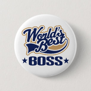 Worlds Best Boss 6 Cm Round Badge