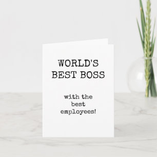 World's Best Boss Appreciation Card