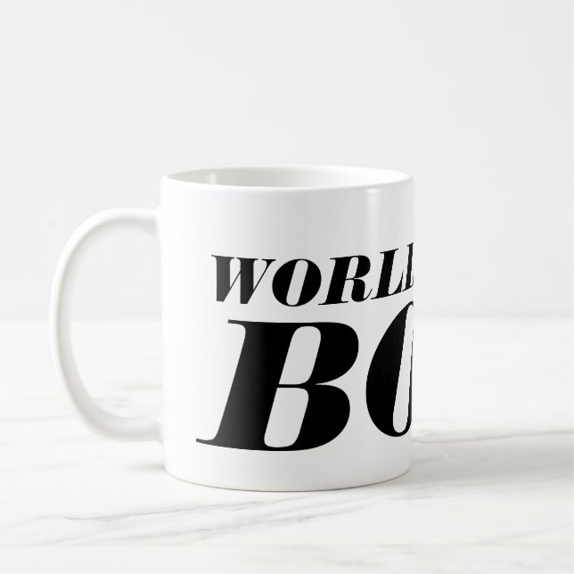 World's Best Boss coffee mug (Left)