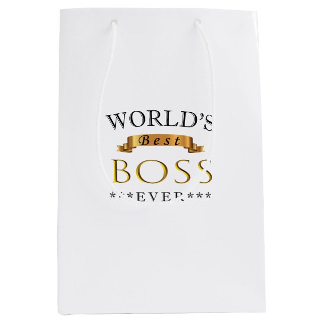 World's best boss ever medium gift bag (Front)