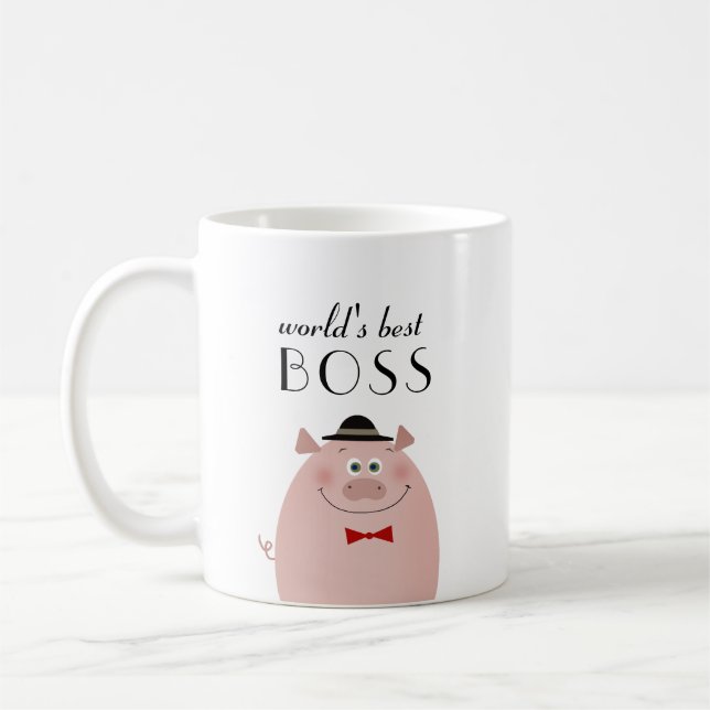World's Best Boss Funny Coffee Mug (Left)