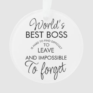 WORLD'S BEST Boss gift Ornament