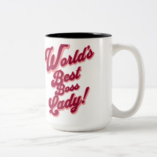 'World's best boss lady'  Two-Tone Coffee Mug