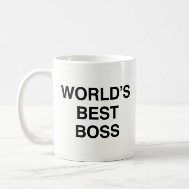 world's best boss the office mug (Left)
