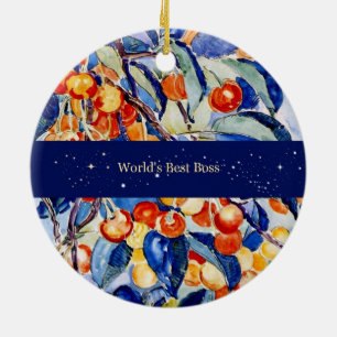 World's Best Boss (Theo van Rysselberghe artwork) Ceramic Ornament