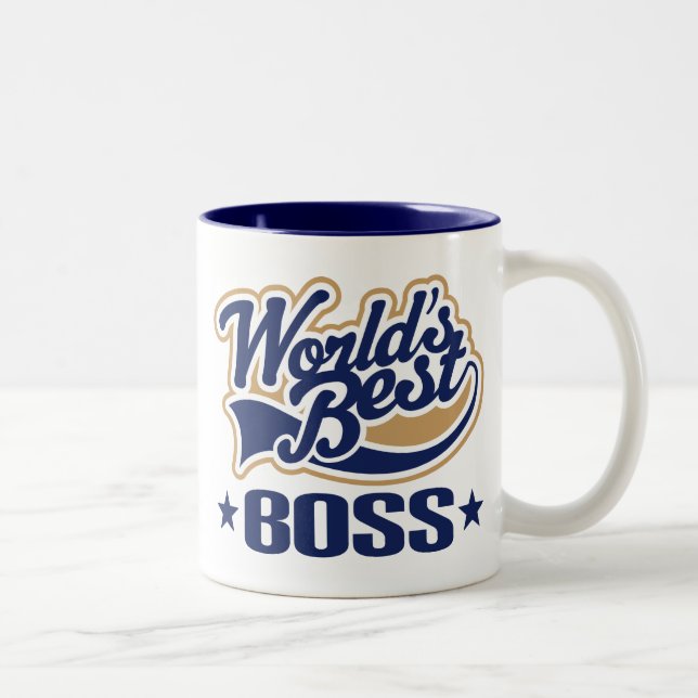 Worlds Best Boss Two-Tone Coffee Mug (Right)