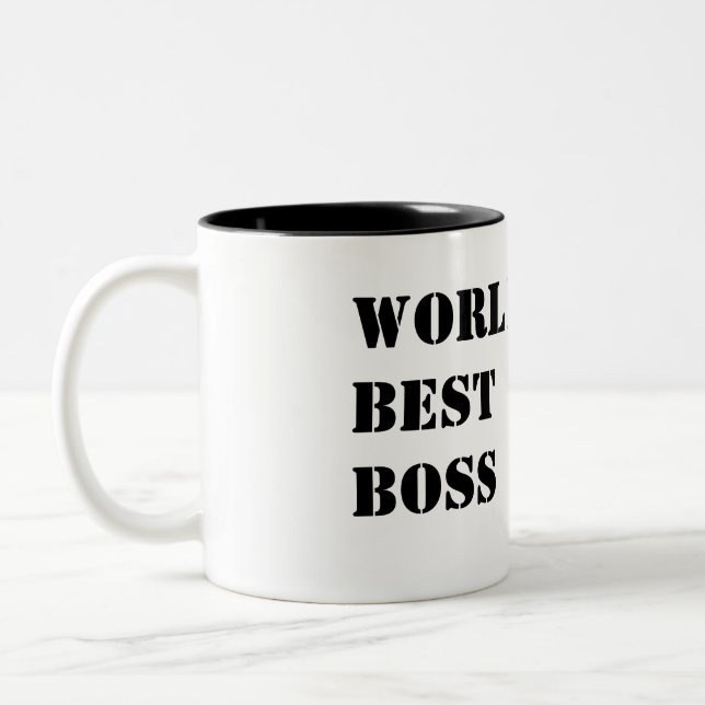 World's Best Boss Two-Tone Coffee Mug (Left)