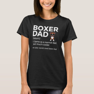 World's Best Boxer Dad Definition Funny Boxer Dog  T-Shirt