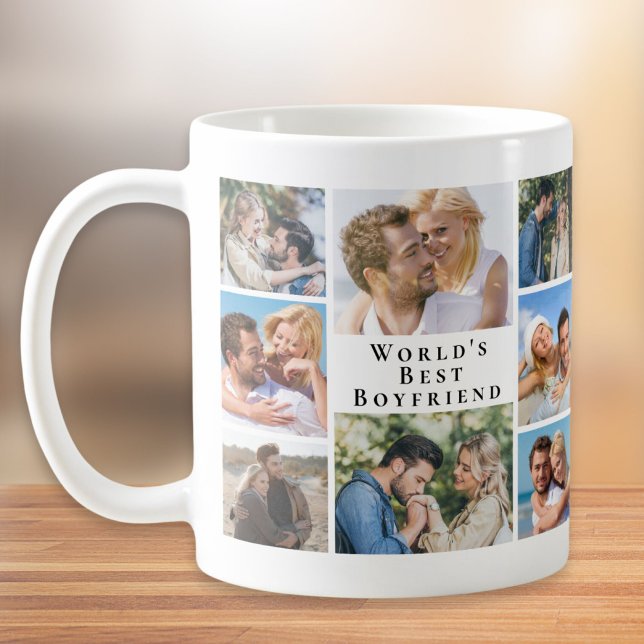 World's Best Boyfriend Photo Collage Coffee Mug (Creator Uploaded)