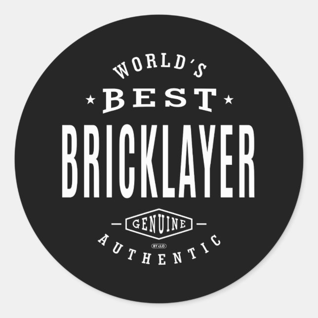 World's Best Bricklayer Classic Round Sticker (Front)