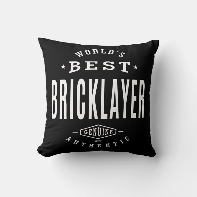 World's Best Bricklayer Cushion (Front)
