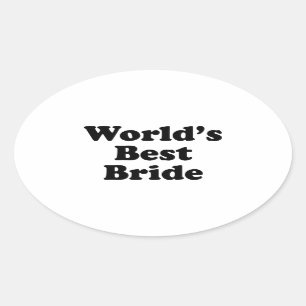 World's Best Bride Oval Sticker