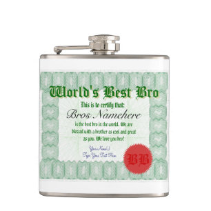 World's Best Bro Hip Flask