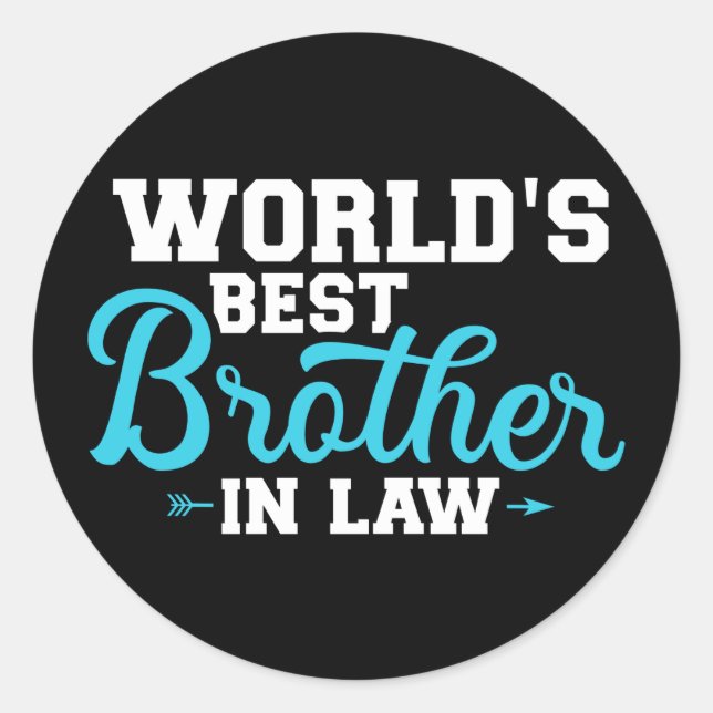 World's best brother-in-law classic round sticker (Front)