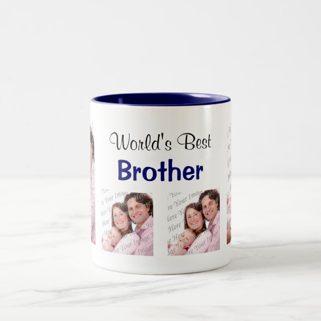 World's Best Brother Photo Mug Blue (Center)