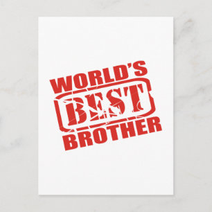 World's Best Brother Postcard