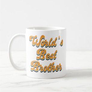 Worlds Best Brother Retro Personalised Coffee Mug