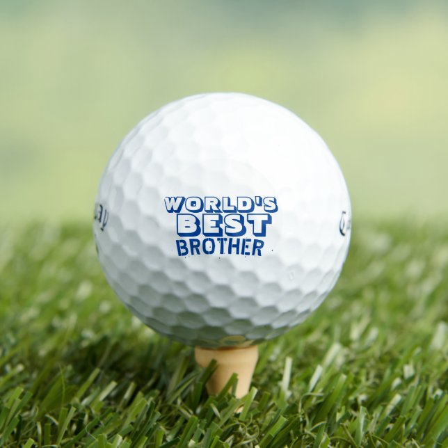 World's Best Brother Sports Lettering Golf Balls (Insitu Tee)