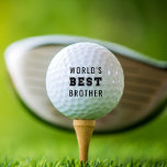 World's Best Brother Sports Lettering Golf Balls<br><div class="desc">A fun unique gift for the world's best golf loving brother! "World's Best Brother" is written in modern black typography. "Best" is written in sports type lettering.</div>