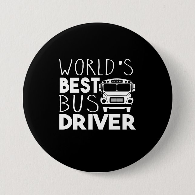 World's Best Bus Driver 7.5 Cm Round Badge (Front)