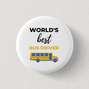 World's Best Bus Driver bl 3 Cm Round Badge
