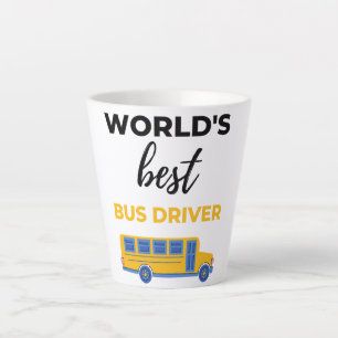 World's Best Bus Driver bl Latte Mug