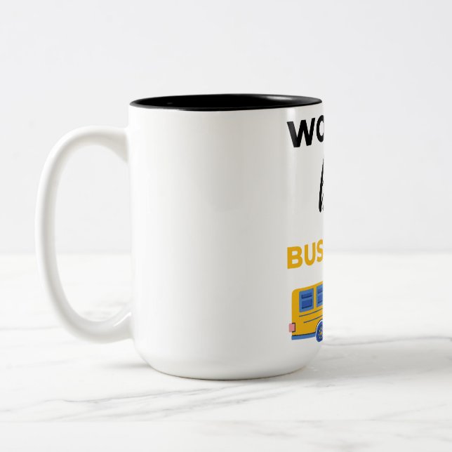 World's Best Bus Driver bl Two-Tone Coffee Mug (Left)