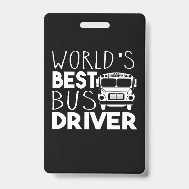 World's Best Bus Driver ID Badge (Front)