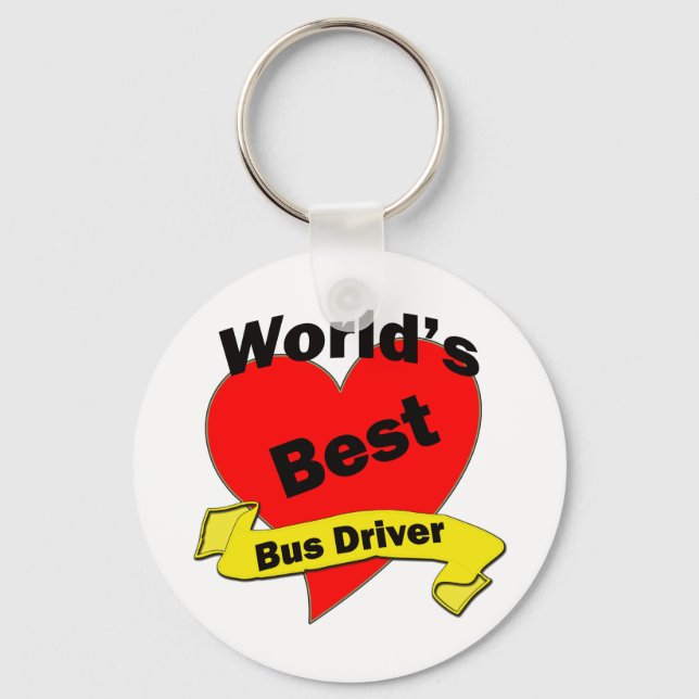 World's Best Bus Driver Key Ring (Front)