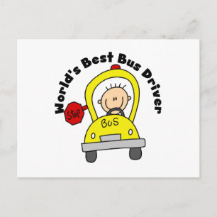 World's Best Bus Driver Postcard
