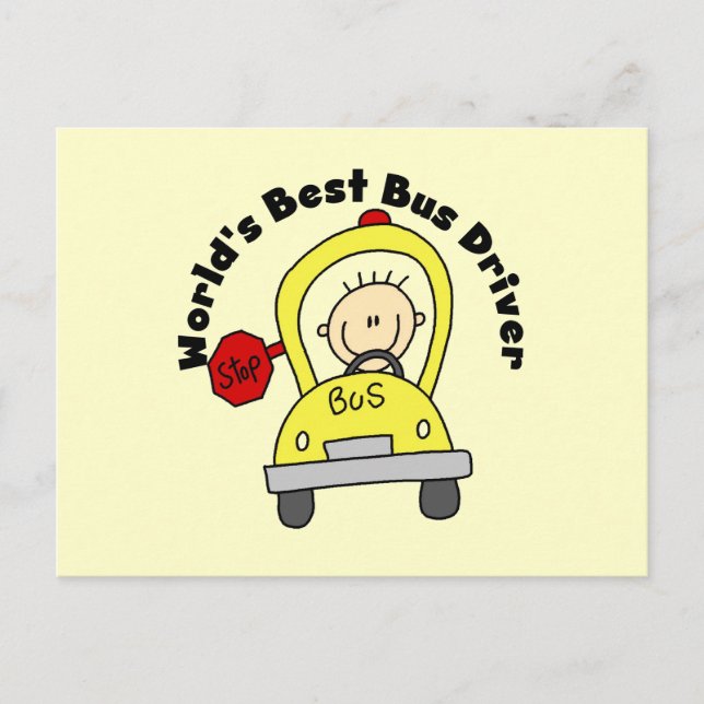 World's Best Bus Driver Postcard (Front)