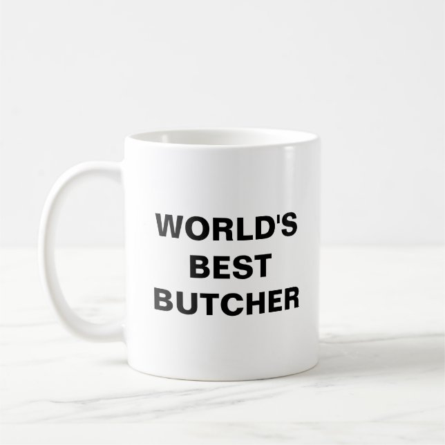 World's best Butcher Coffee Mug (Left)