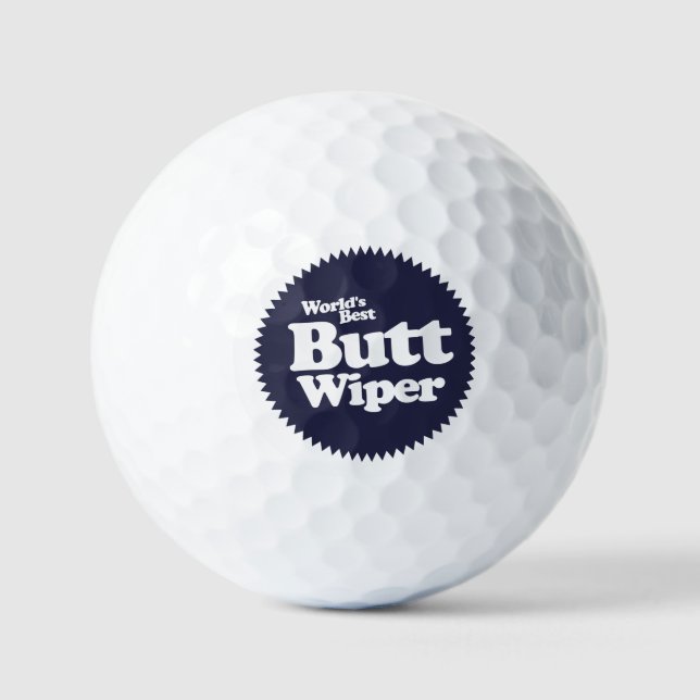 World's Best Butt Wiper Nurse CNA RNA Golf Balls (Front)