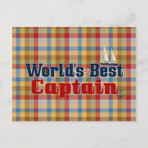 Worlds Best Captain Postcard