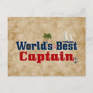 Worlds Best Captain Postcard